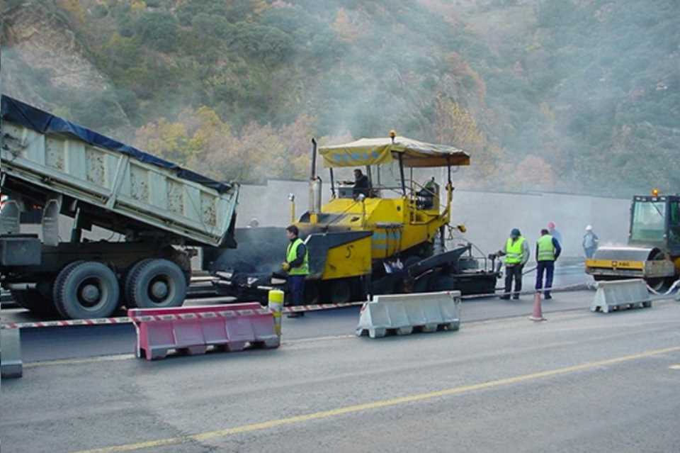 Paving roads in Andorra